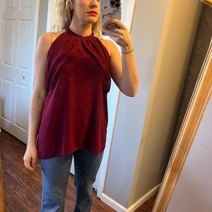 Adrienne maroon blouse size small